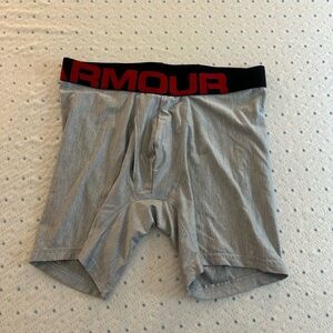 Under Armour Men's Gray and Black Boxer Briefs
